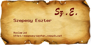 Szepesy Eszter névjegykártya