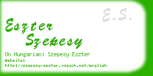 eszter szepesy business card